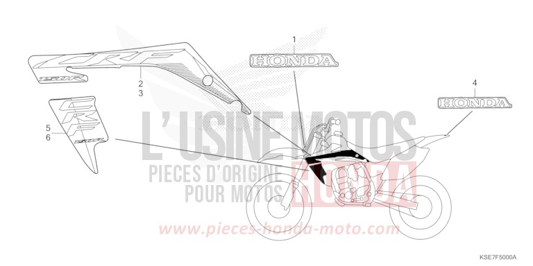 MARKE von CRF150R "Big wheels" EXTREME RED (R292) von 2025